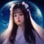用户深夜追剧族头像，女性，夜晚灯光下
